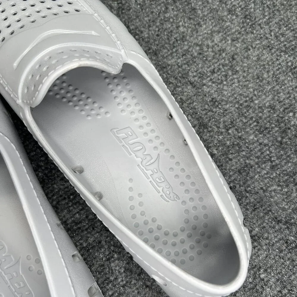 Floaters Country Club 4.0 Driving Loafers Men's Size‎ 10 Grey Yellow Waterproof
